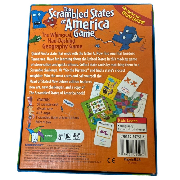 Scrambled States of America Game Geography Made Fun and Easy! New In Box Age 8+ - Picture 5 of 5